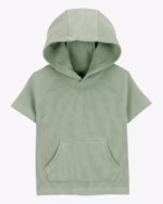 Toddler Waffle Knit Hooded Pullover - Green